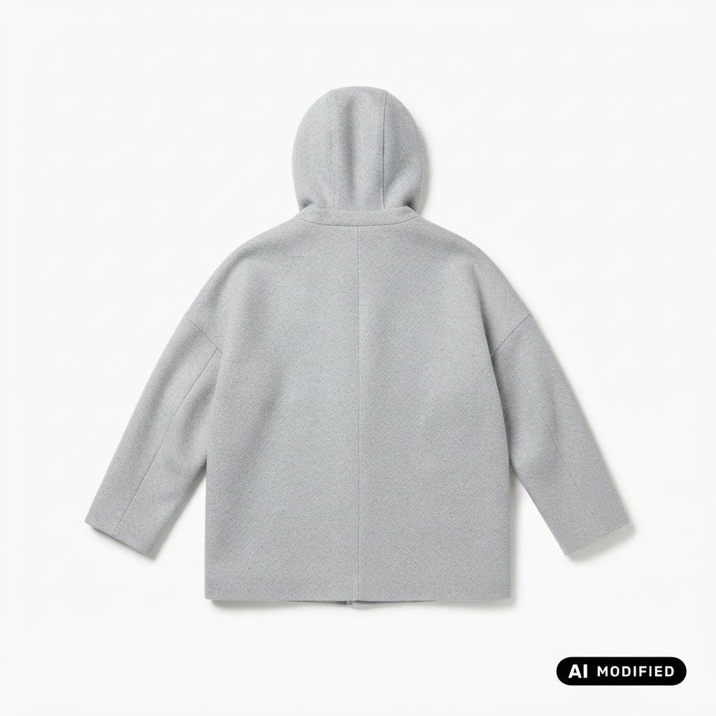 Griffai Cappotto donna con cappuccio DGF7360 grigio