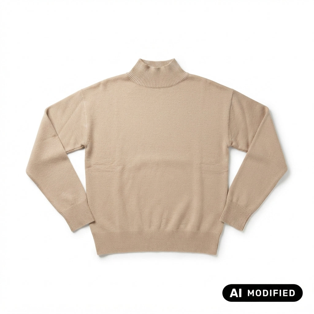 Yes Zee maglia da donna con collo alto 1058 M050/RU 0222 beige