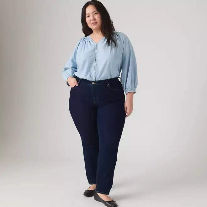 Levi's pantalone jeans da donna 314™ dritti modellanti per taglie forti 196410003 blu