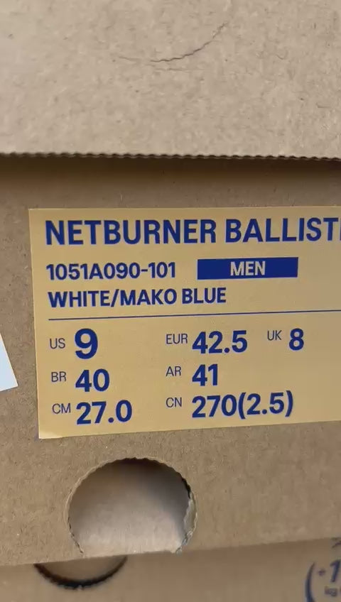 ASICS Netburner Ballistic FF MT 4 1051A090-101 Bianco Blu | Scarpe volley indoor uomo - video