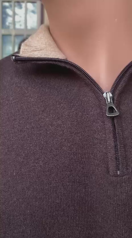 Trez Maglia Uomo Mezza Zip Macchia-VLPK M49631 356 Marrone – Comfort e stile Streetwear - video 