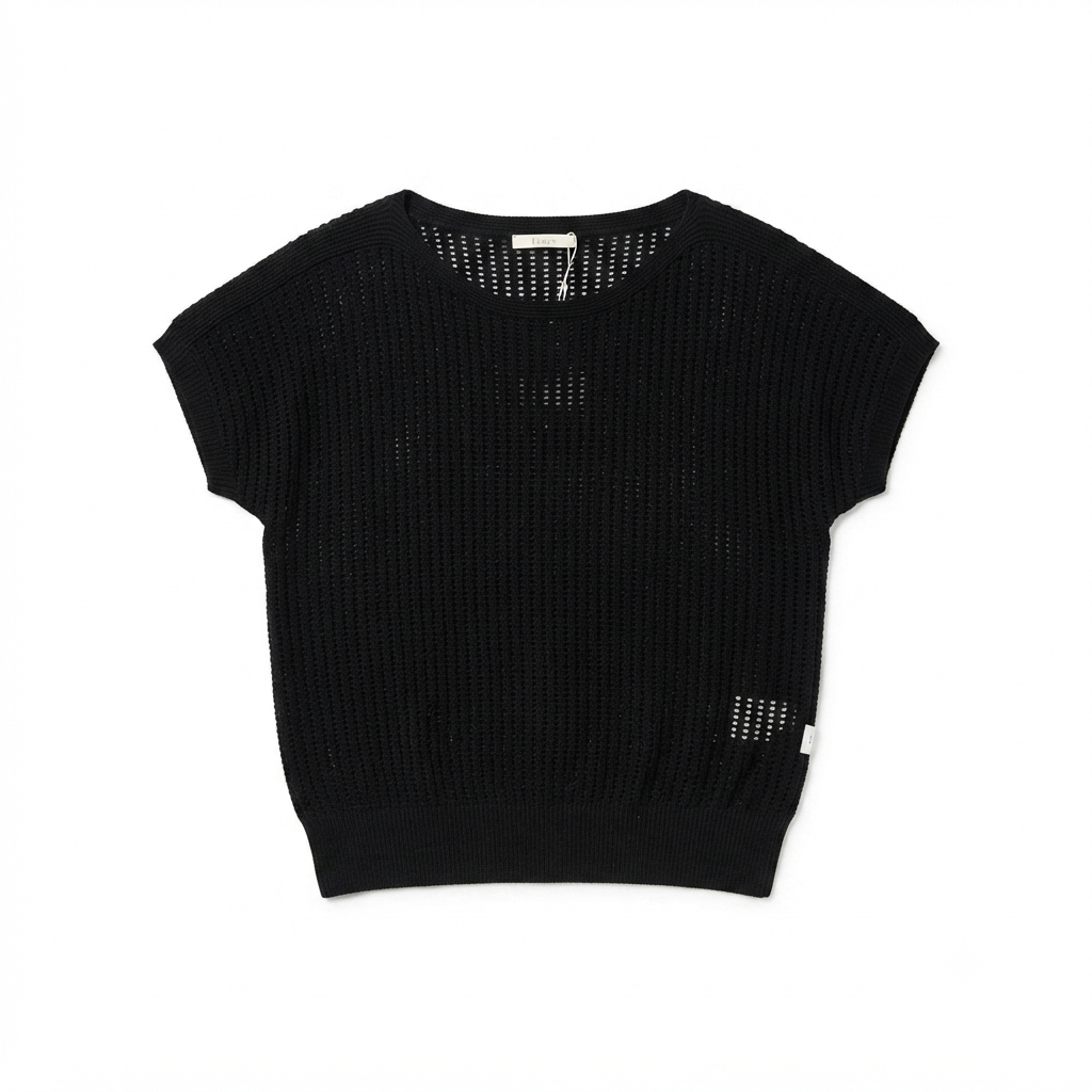 Griffai maglia da donna in lurex con scollo a barca DGP7630 nero