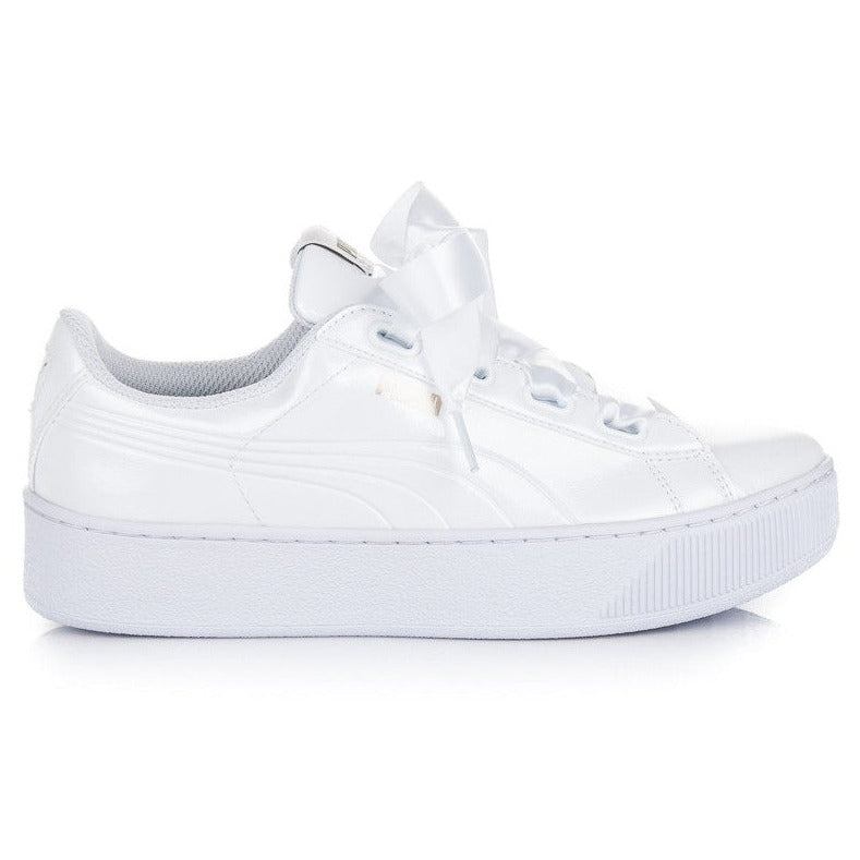 Puma scarpa sneakers da donna Vikky Platform Ribbon 367816 01 bianco