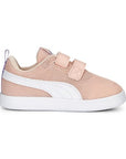 Puma sneakers da bambino in mesh traspirante Courtflex v2 V Inf 371759-13 rose dust-white-vivid violet