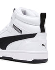 Puma Scarpa sneakers alta da ragazza Rebound v6 Mid 393831 02 bianco-nero