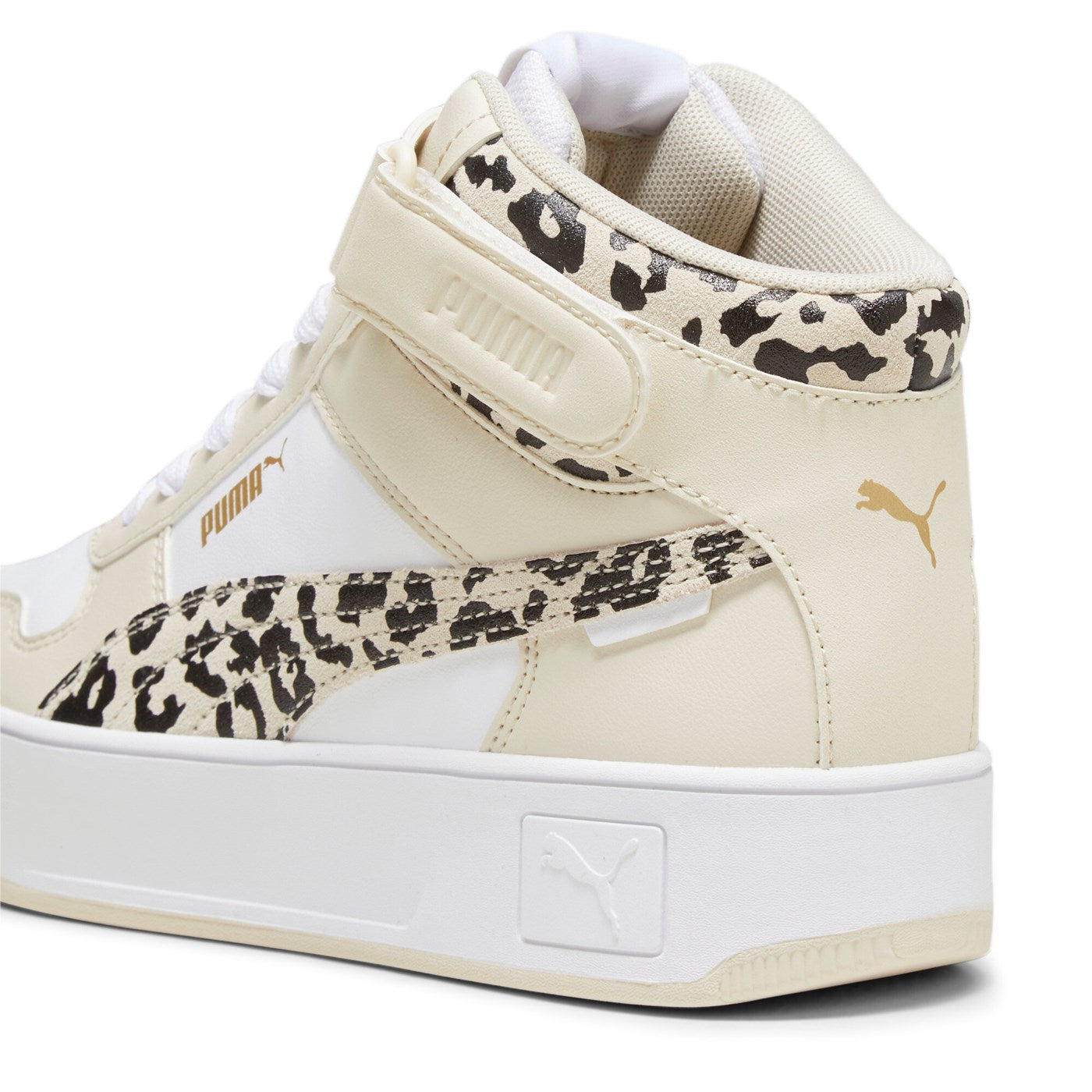 Puma scarpa sneakers da donna Carina Street Mid Animal 394675-01 bianco-beige