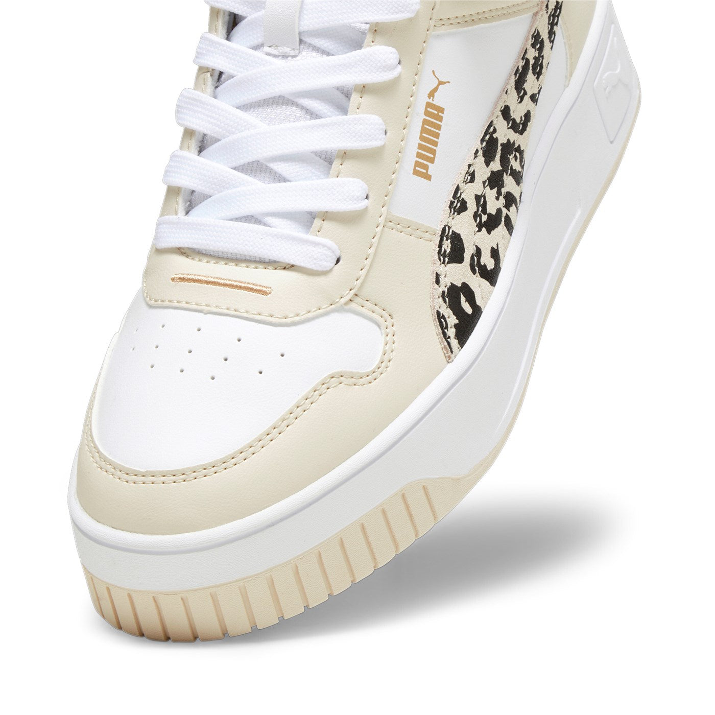 Puma scarpa sneakers da donna Carina Street Mid Animal 394675-01 bianco-beige