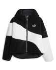 Puma Giubbino orsacchiotto con cappuccio Sherpa 675370-01 nero-bianco