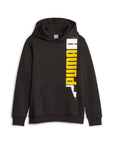 Puma felpa con cappuccio da ragazzo Logo Lab 676325-51 nero-giallo