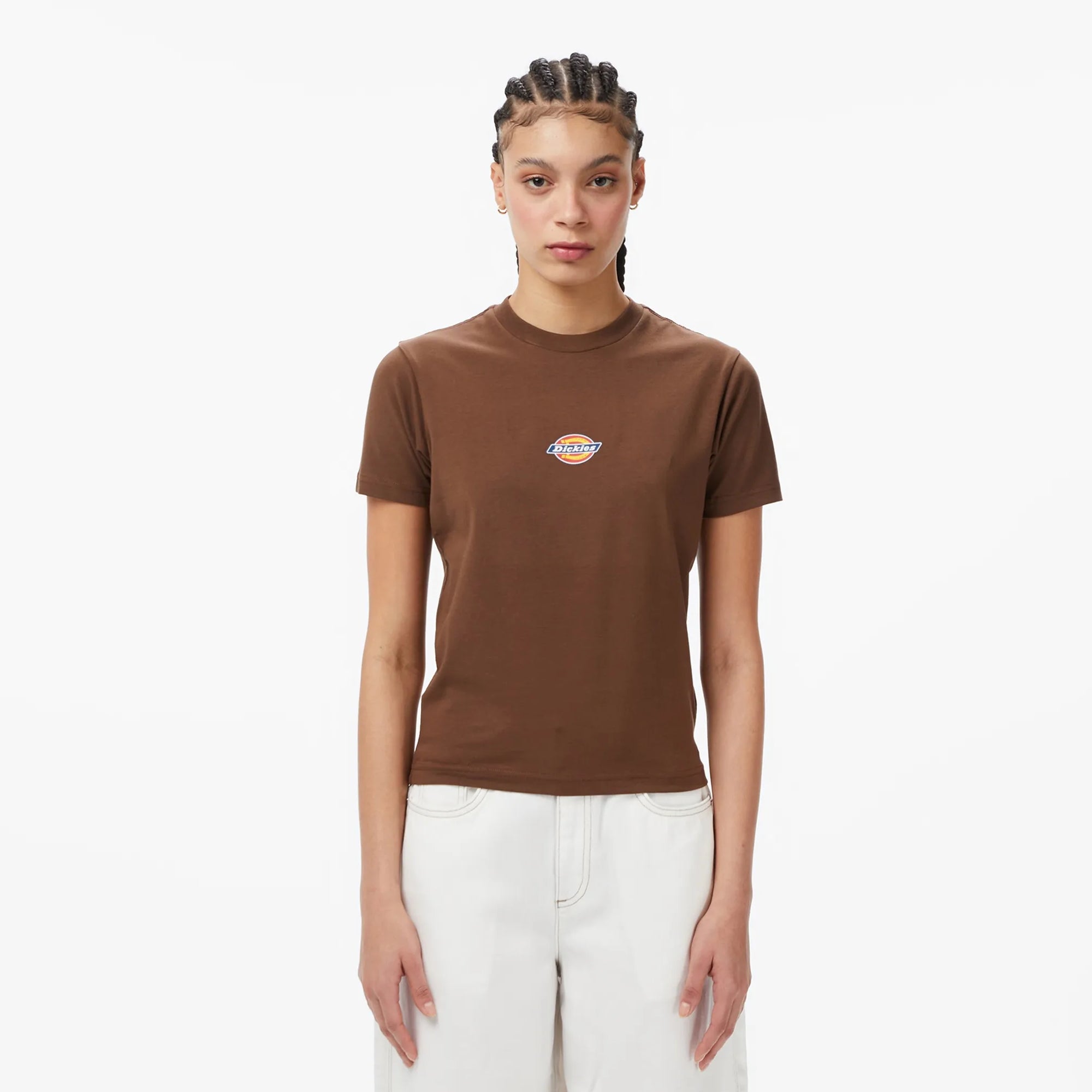 Dickies maglietta manica corta da donna Maple Valley DK0A4ZAO0TB cioccolato