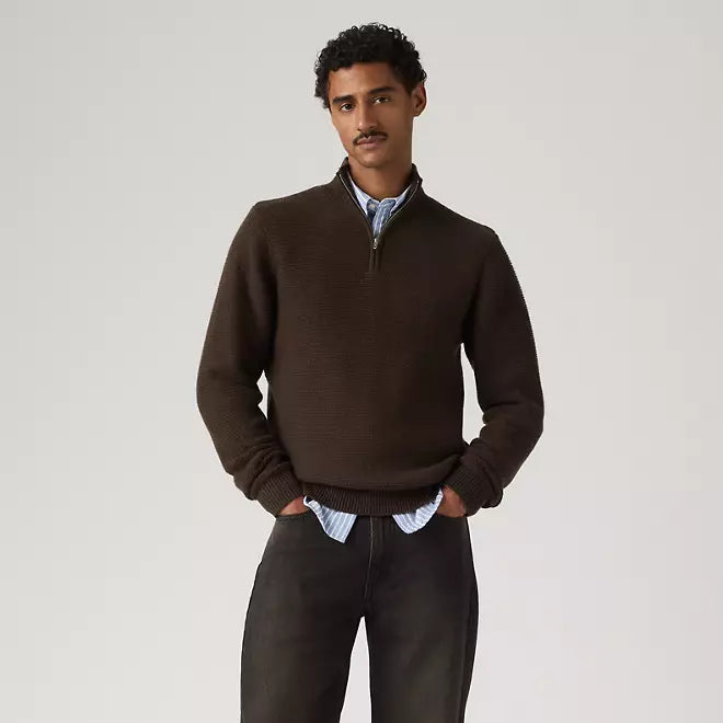 Levi's Felpa Housemark con cerniera corta 0058U0009 marrone