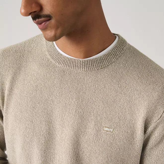 Levi's Maglia da uomo Lightweight Housemark Sweater A72070048 beige