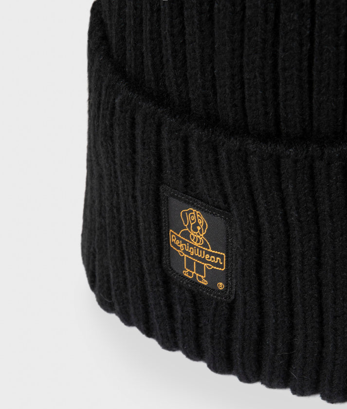 RefrigiWear cappello donna con pom pom in pelliccia SNOWFLAKE HAT B05518 MA9083 G060 nero