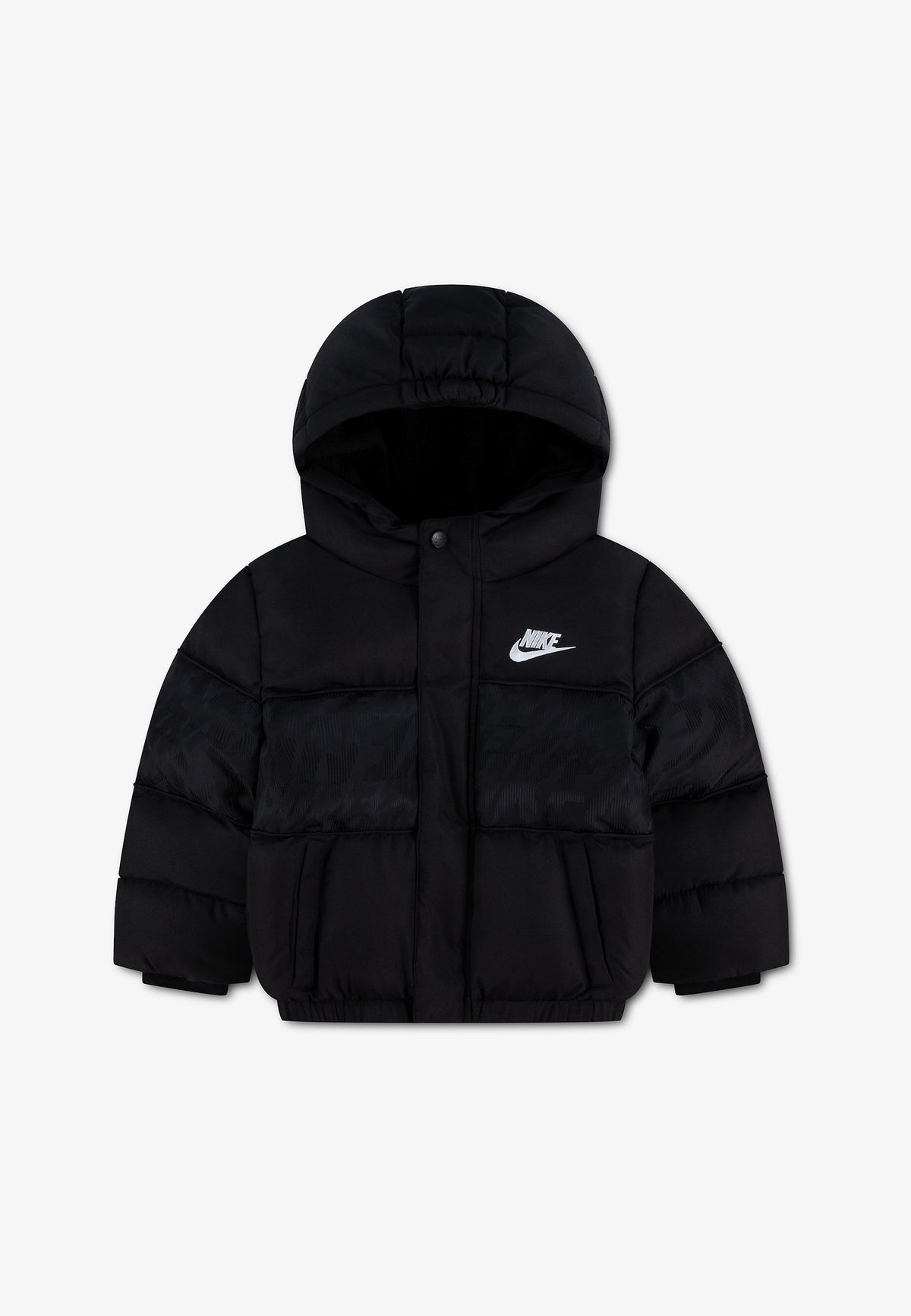 Nike Giubbino Puffer Sportswear Logo Mixed con Cappuccio per Bambino 86N976-023 nero