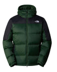 The North Face giacca piumino da uomo con cappuccio Diablo Down Hood NF0A4M9LKII verde-nero