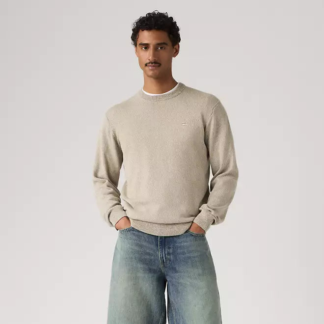 Levi's Maglia da uomo Lightweight Housemark Sweater A72070048 beige