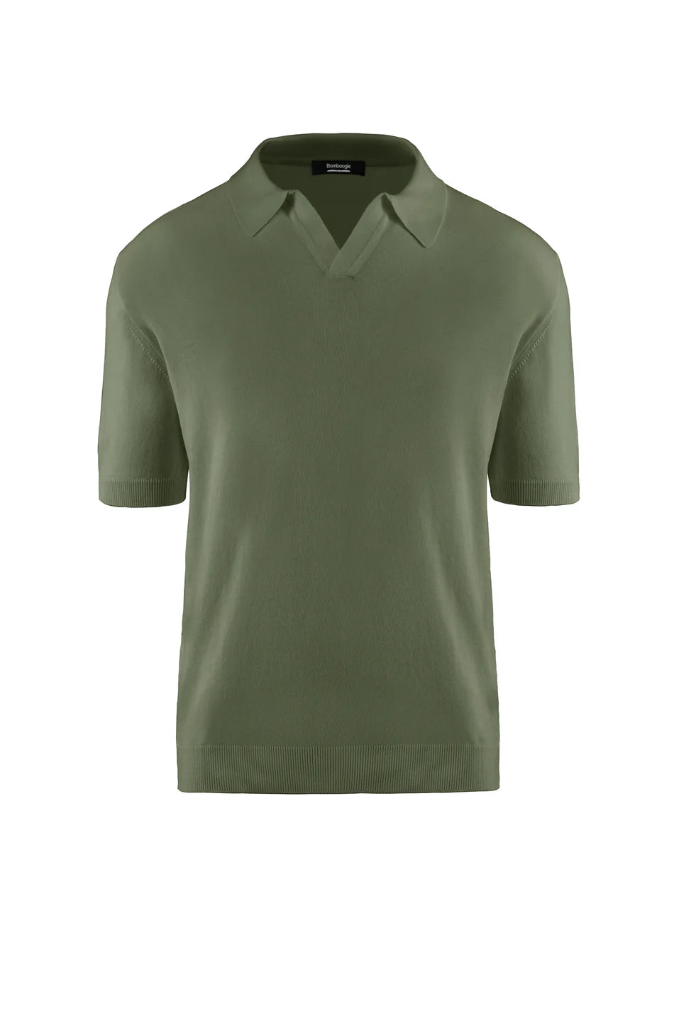 Bomboogie maglia in cotone con collo revers MM9709TKTP2 322 verde