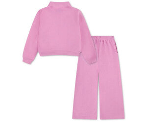 Nike tuta sportiva infant Felpa Fleece 1/4 zip pantalone largo 36P242-AAH rosa