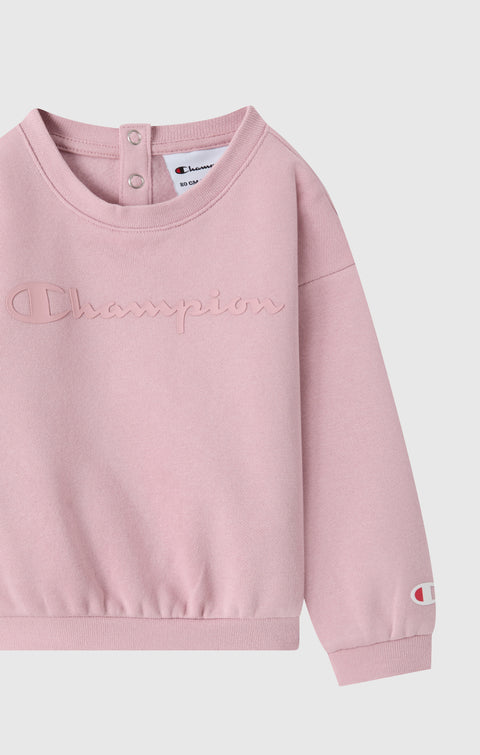 Champion tuta sportiva infant in cotone felpato 405235-PS090 rosa