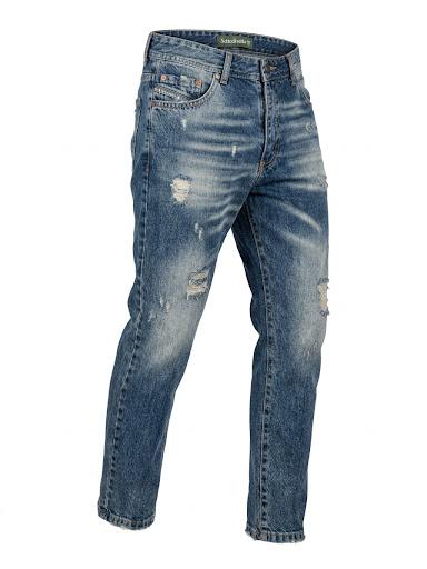 Setteduesette by Klixs pantalone jeans uomo Kevin 01170VP rotto slavato blu
