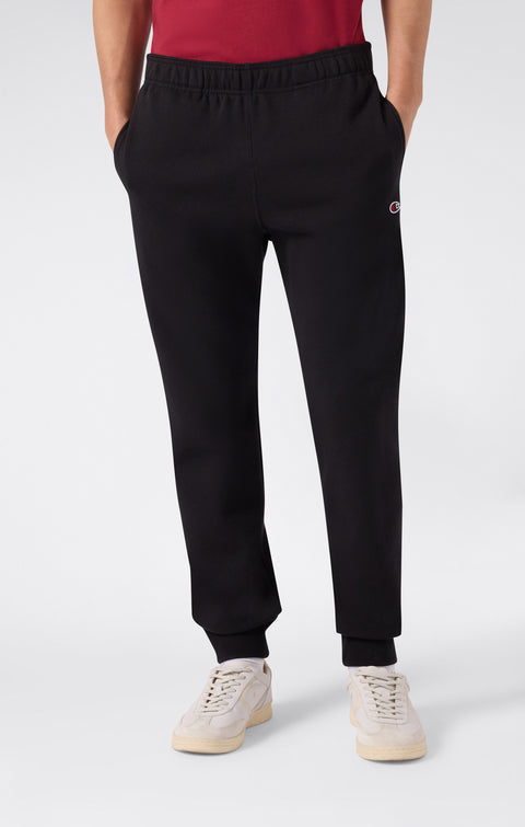 Champion pantalone sportivo felpato da uomo Jogger Slim Fit con Polsino 220299-KK001 nero