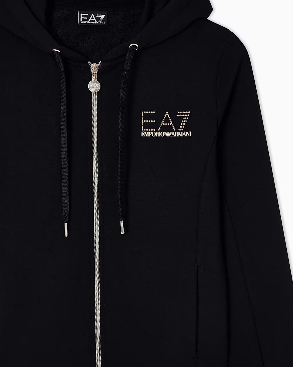 EA7 ARMANI tuta sportiva da donna con cappuccio 8NTV51 TJ9RZ 1200 nera