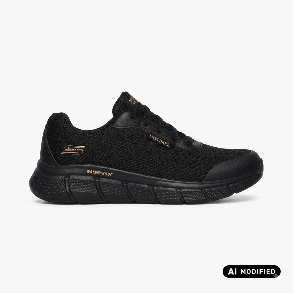 Skechers scarpa sneakers da donna Bob Flex Proof 117351-BBK nera