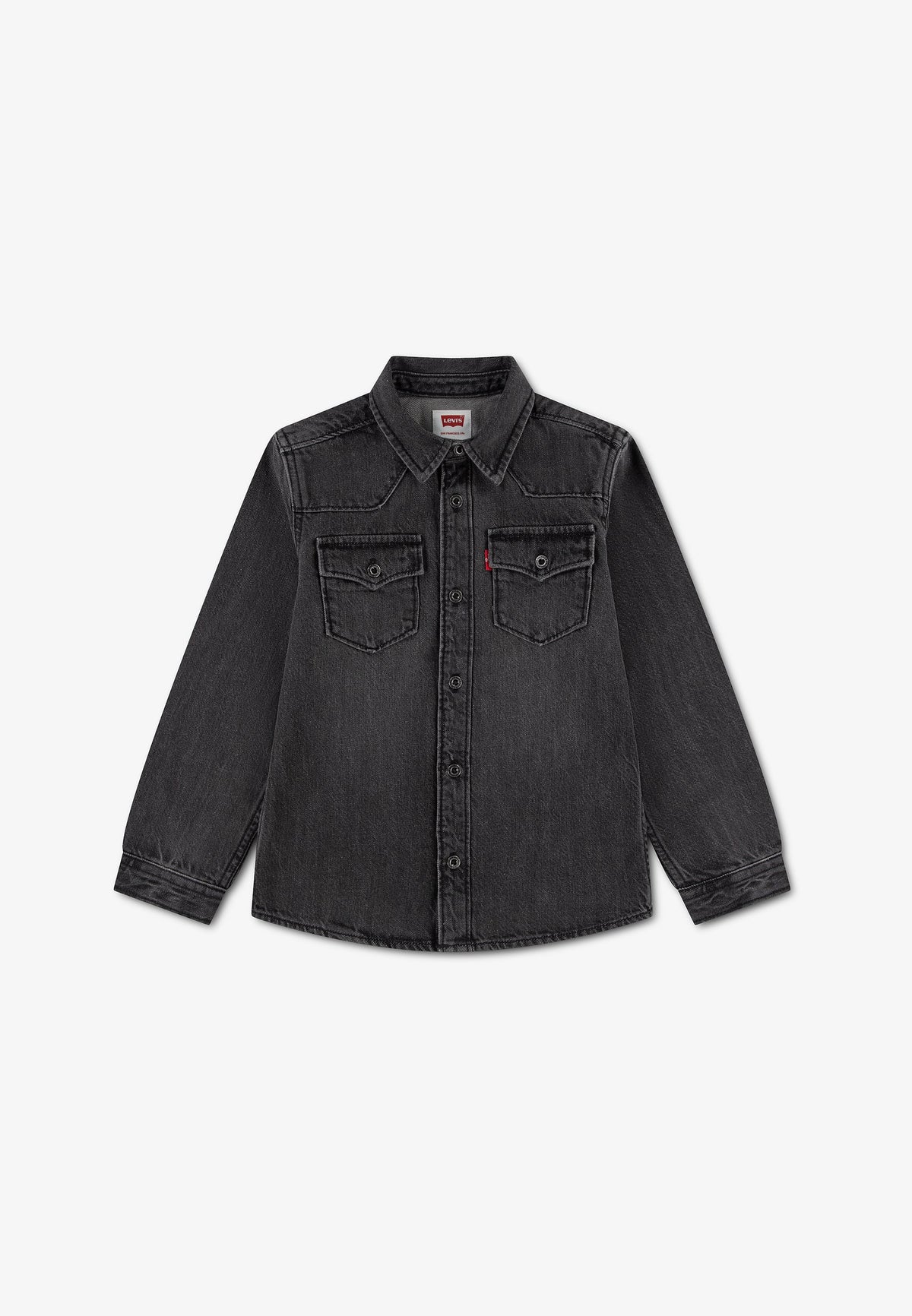 Levi's Incognito 9EL534-DAM Ragazzo Nero Slavato - Camicia Jeans