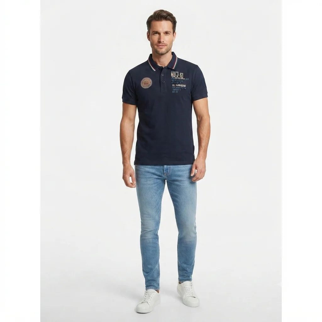 Aeronautica Italiana polo manica corta da uomo ARE6PL031066U blu