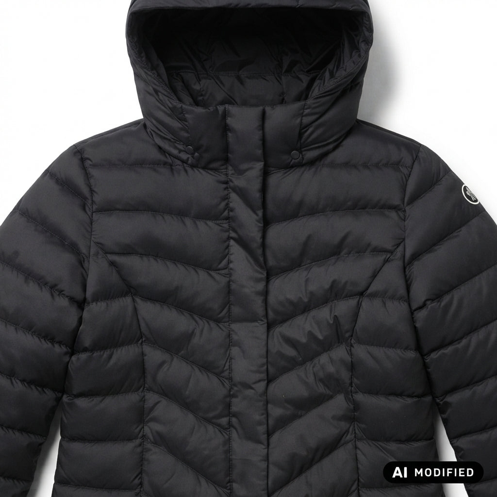 EA7 Armani giubbotto da donna con cappuccio 7W001502 AF16413 UC001 nero