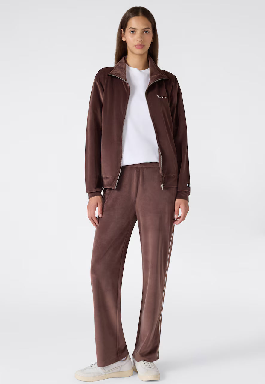 Champion tuta sportiva da donna in ciniglia 118945 MS578 cioccolato