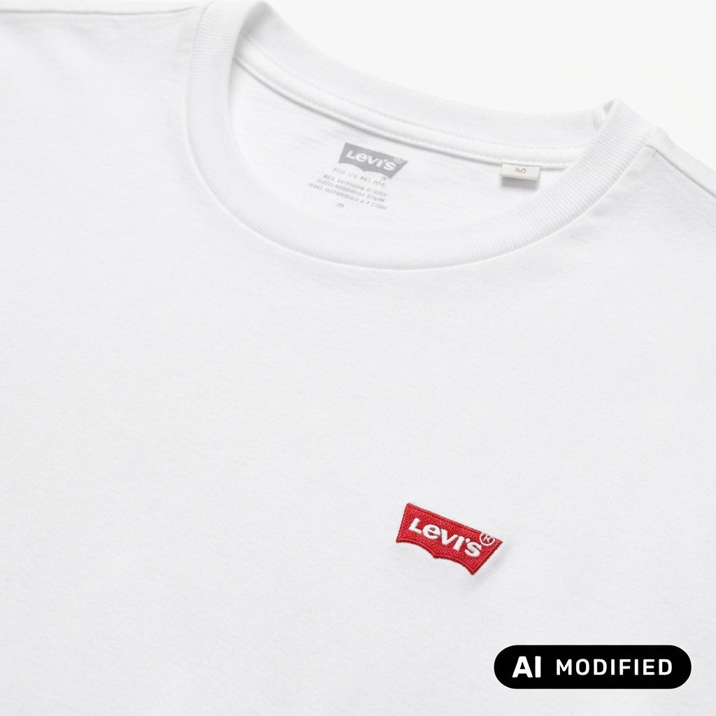 Levi's T-shirt Original manica lunga in cotone 728480000 bianco