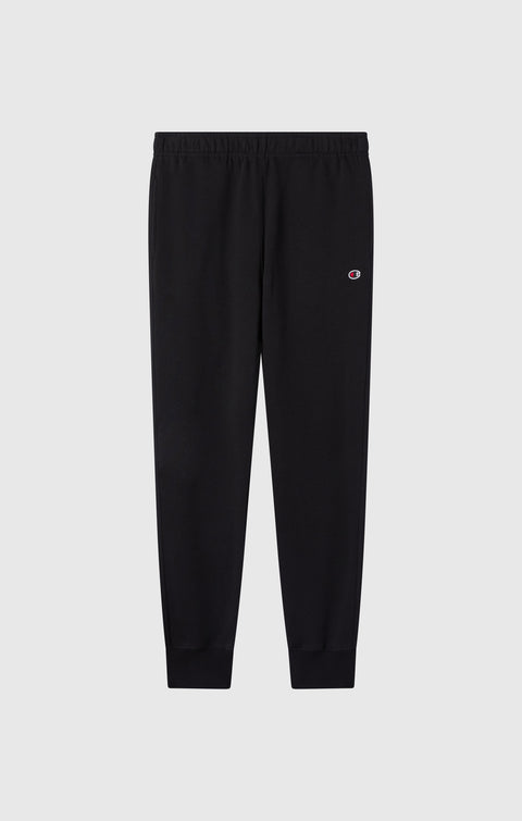 Champion pantalone sportivo felpato da uomo Jogger Slim Fit con Polsino 220299-KK001 nero