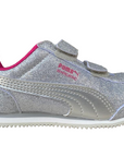 Puma sneakers da bambina con velcro Whirlwind Glitz V PS 363973 12 silver