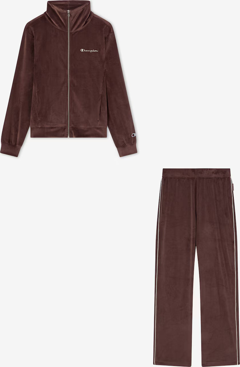 Champion tuta sportiva da donna in ciniglia 118945 MS578 cioccolato