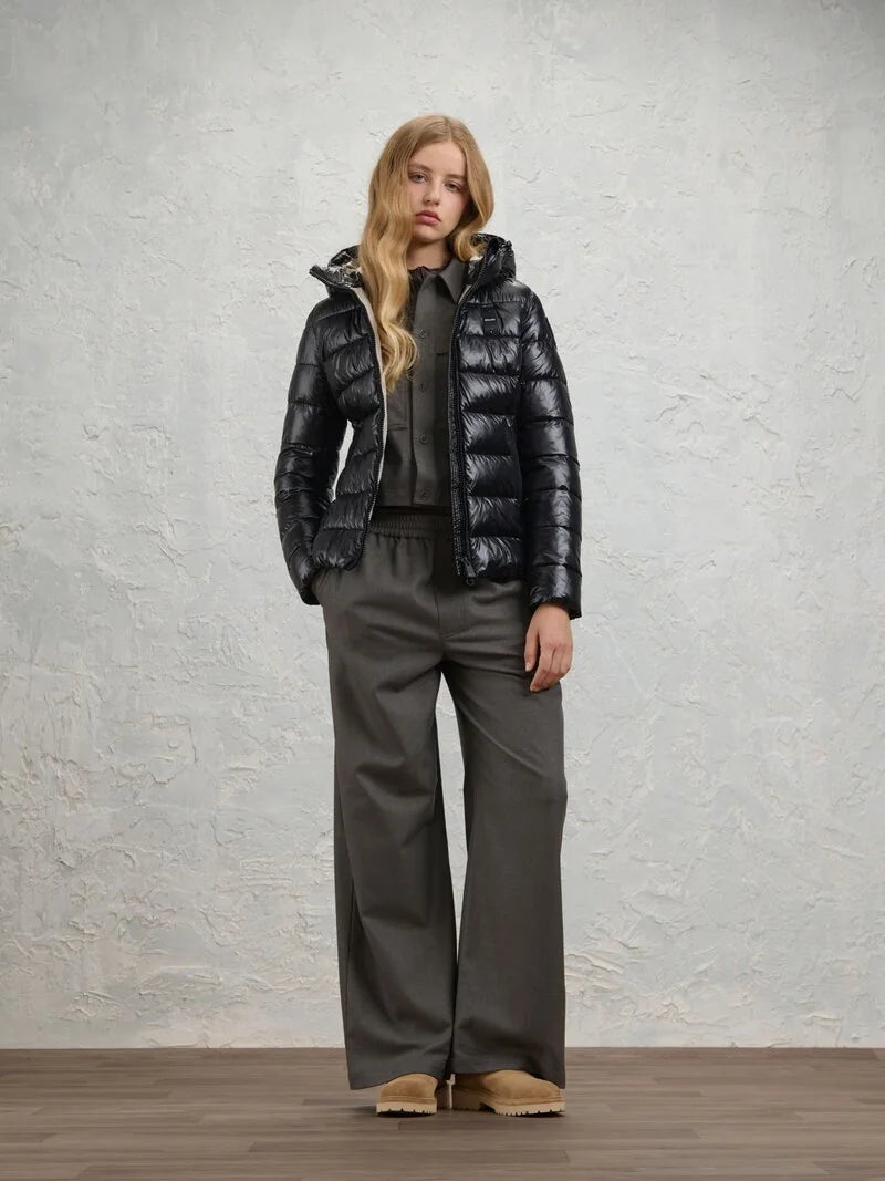 Blauer piumino donna con cappuccio 26WBLDC02070-006648 999 nero