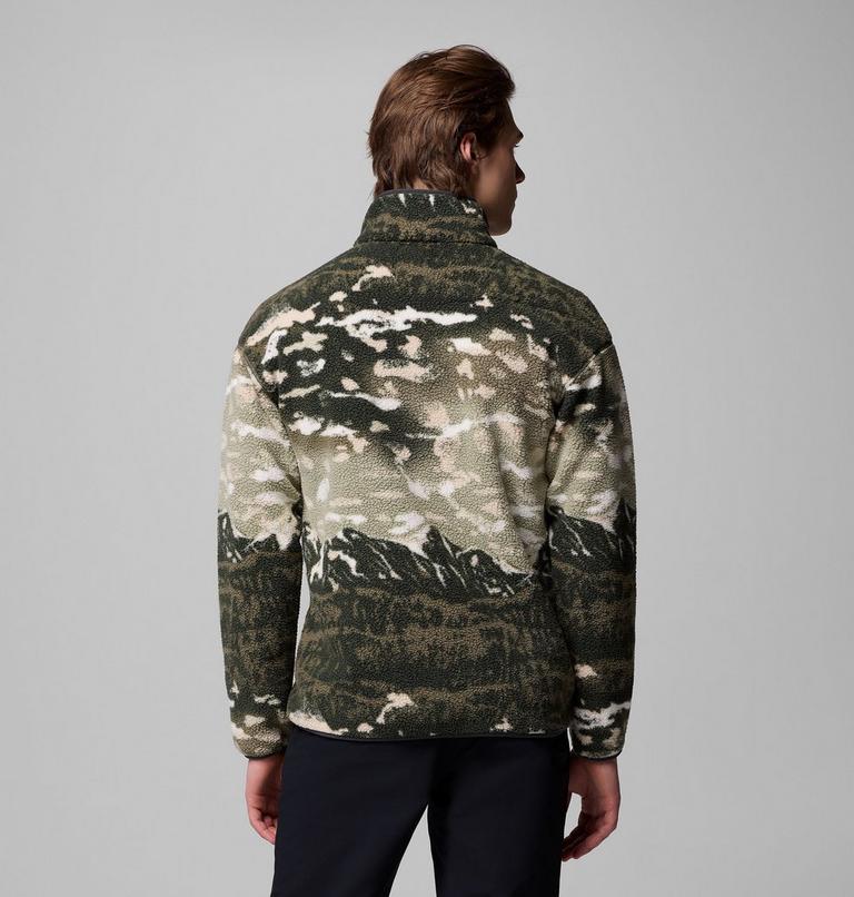 Columbia  PILE da uomo HELVETIA™ II PRINTED HALF SNAP FLEECE 2098461 349 verde