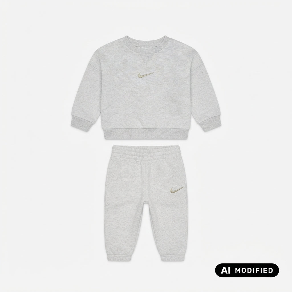 NIKE Tuta ESSENTIALS CREW SET beige da neonato 66M188-W67