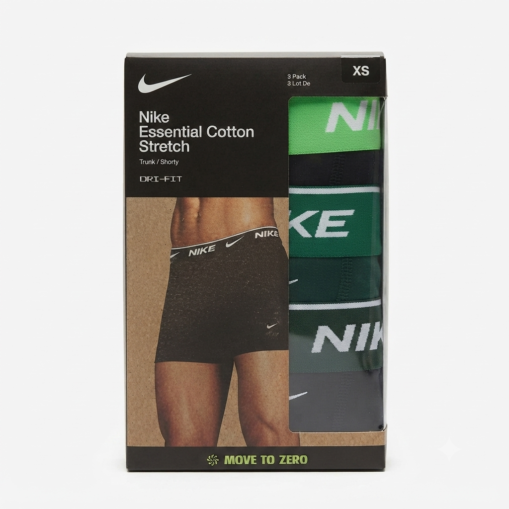 Nike Confezione da 3 Boxer Essential Cotton Stretch KE1284-065 nero