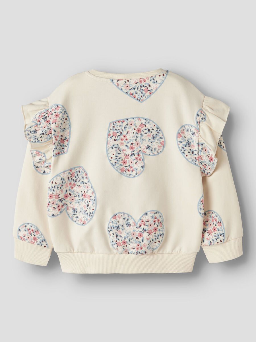 name it felpa girocollo da bambina 13258102 Antique White