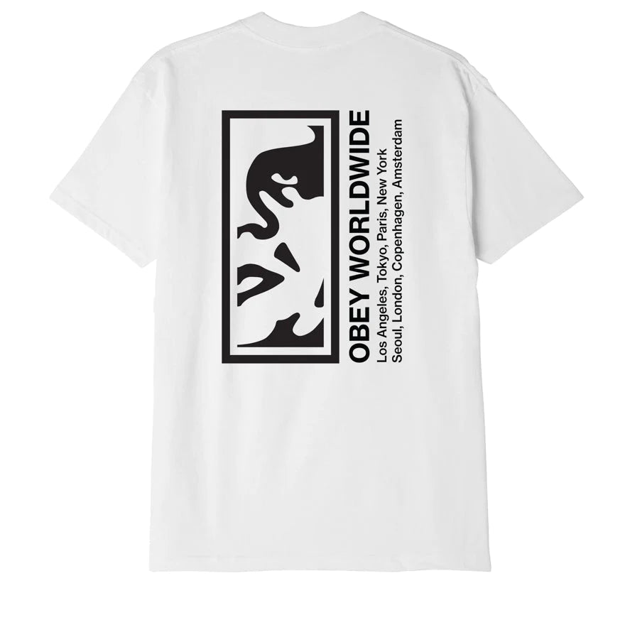 Obey maglietta manica corta Half Face Icon 165263357 bianco