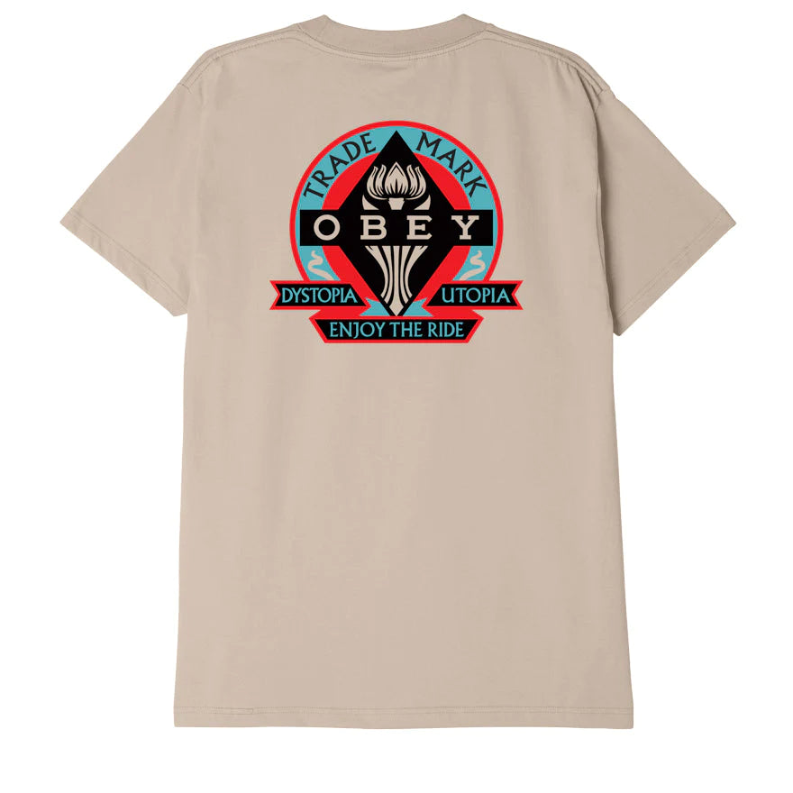 Obey T-Shirt manica corta Dystopia Utopia 165263407 sand
