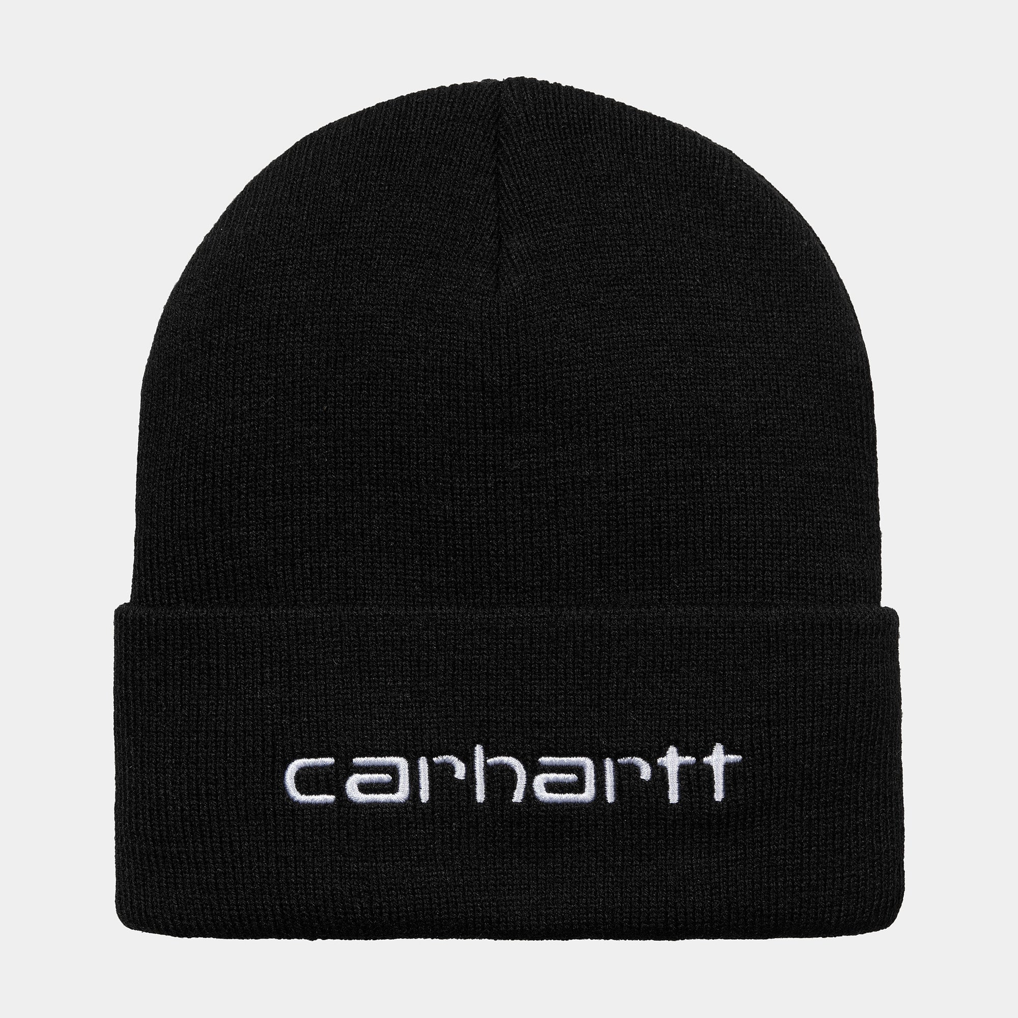 Carhartt cappellino a cuffia Script Beanie 1030884 0D2 black-white taglia unica