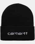 Carhartt cappellino a cuffia Script Beanie 1030884 0D2 black-white taglia unica