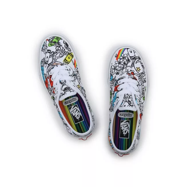 Vans scarpa sneakers da bambino Authentic tomaia in tela da disegnare a piacere VN0A3UIVARE DIY bianco