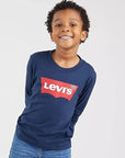 Levi's Kids T-shirt manica lunga da ragazzo Batwing 8E8646 9E8646 C8D dress blue