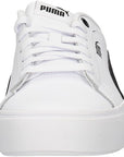 Puma scarpa sneakers da donna con zeppa Smash Platform v2 L 373035 02 bianco