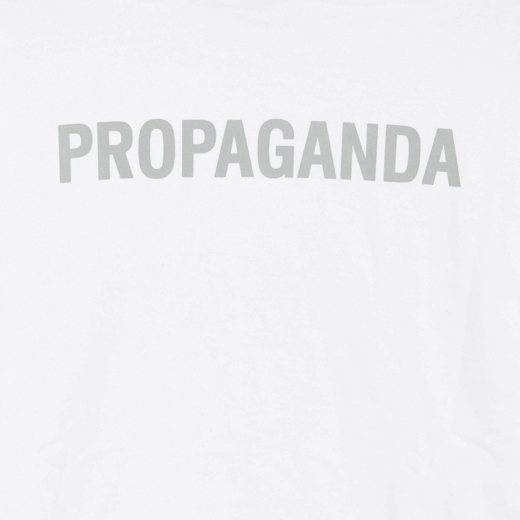 Propaganda Felpa con cappuccio e tasca a marsupio Logo Hoodie 22FWPRFE807-02 white
