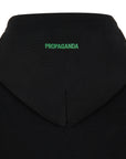 Propaganda felpa con cappuccio e tasca a marsupio Logo Steel Hoodie 22FWPRFE814-01 black