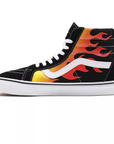 Vans Scarpa sneakers per uomo e donna con fantasia fiammata Sk-8Hi Reissue Flame VN0A2XSBPHN1 nero-bianco-fiamme